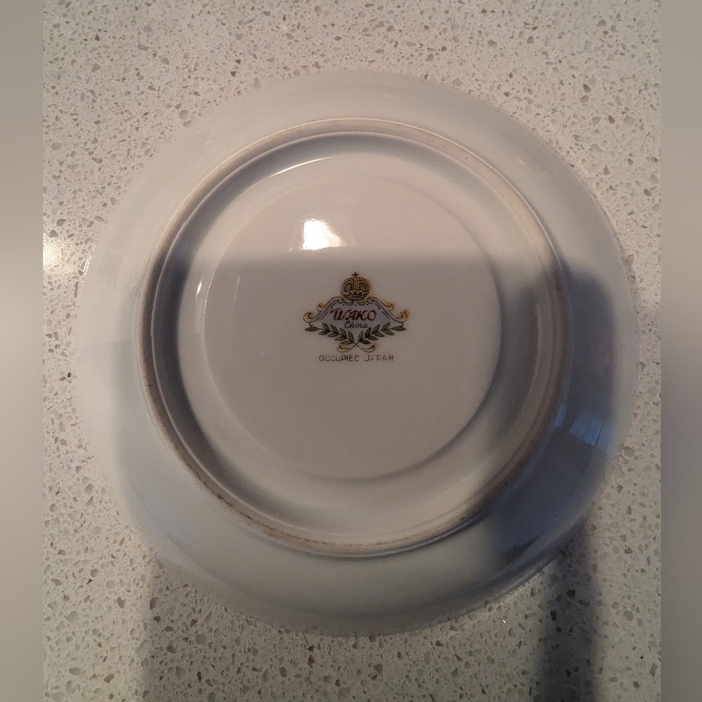 White Porcelain Small Japan Plate Wako